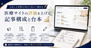 お知らせ更新をSEOで活かす運用法｜医療サイトの評価を上げる記事構成と台本