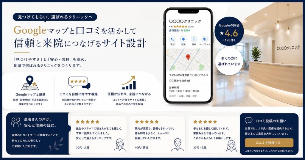 Googleマップと口コミを活かすサイト設計