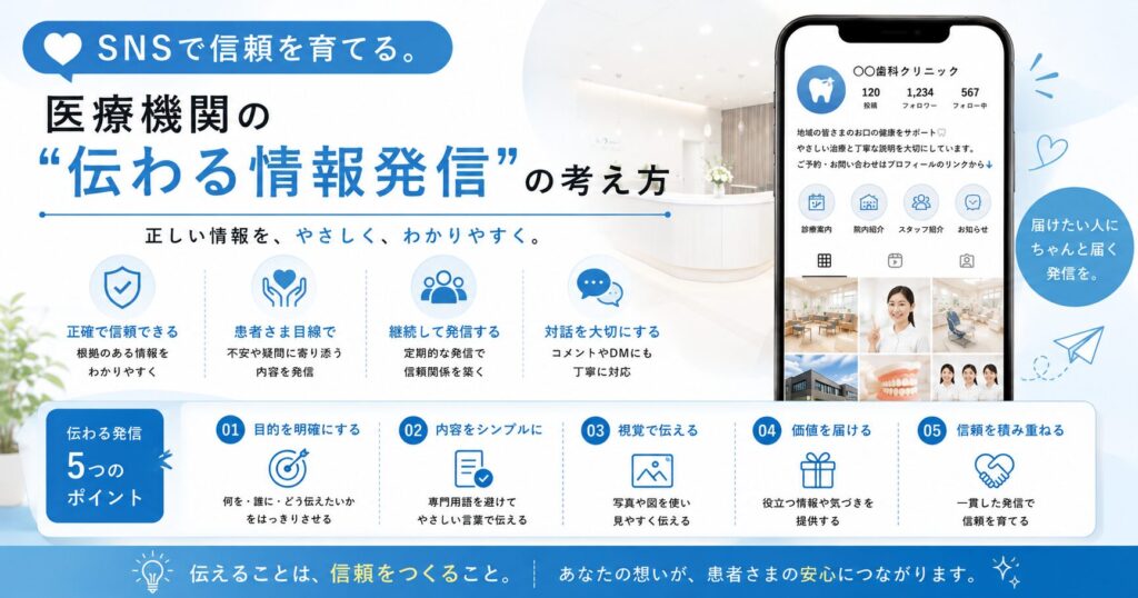 SNSで信頼を育てる。医療機関の“伝わる情報発信”の考え方