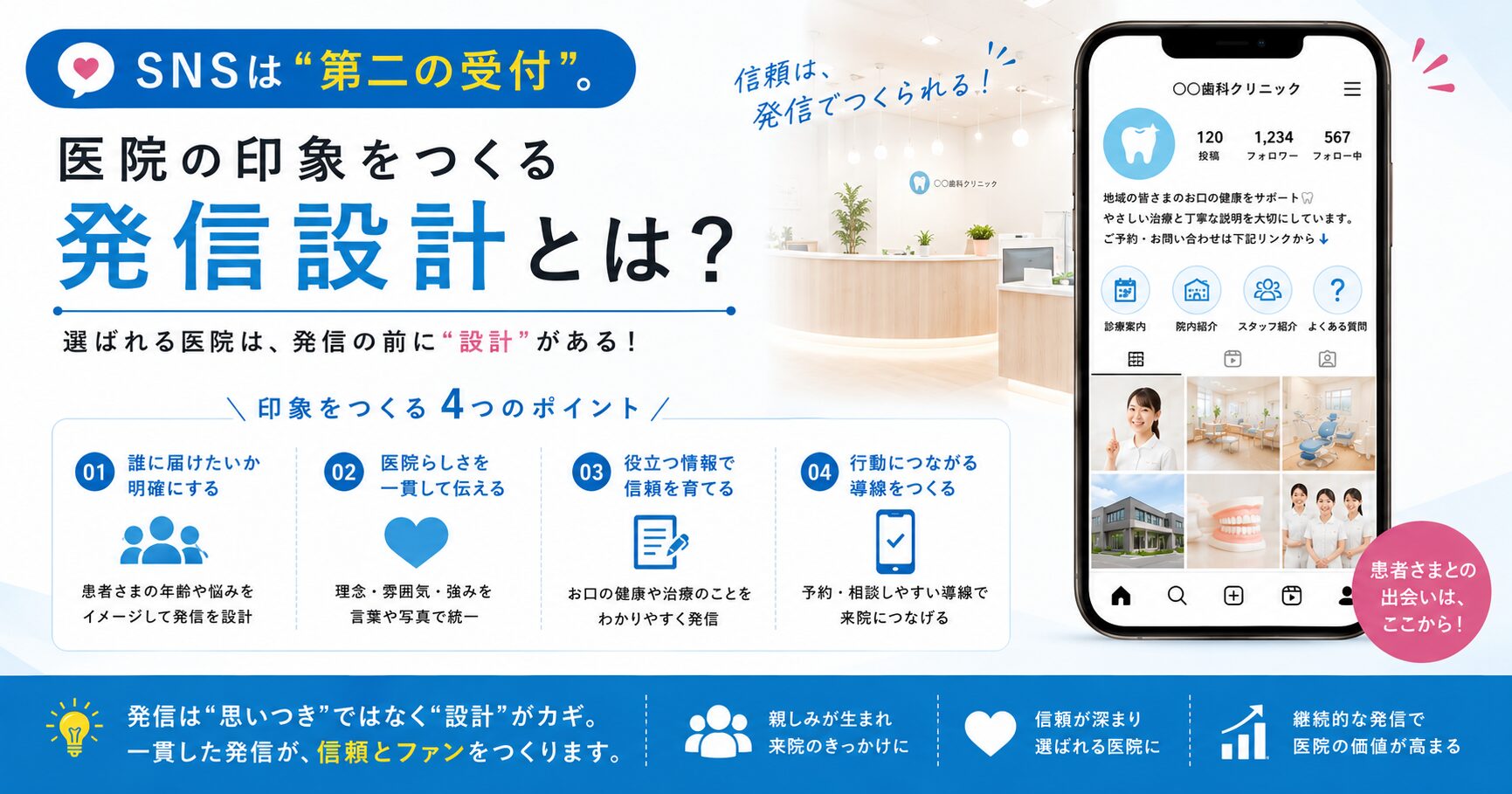 SNSは“第二の受付”。医院の印象をつくる発信設計とは?