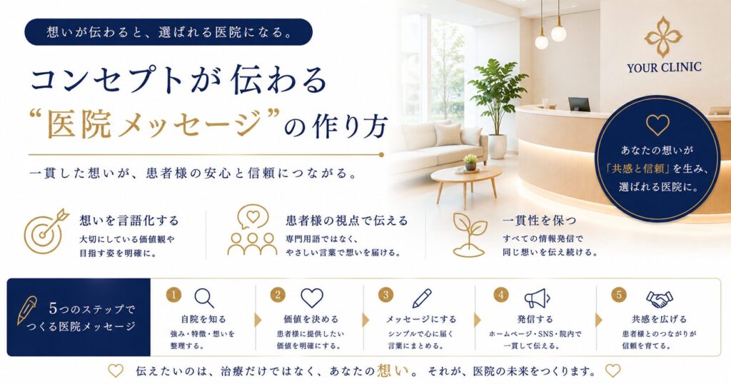 コンセプトが伝わる“医院メッセージ”の作り方