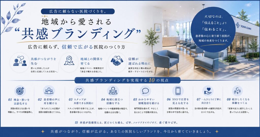 地域から愛される“共感ブランディング”｜広告に頼らず信頼で広がる医院のつくり方