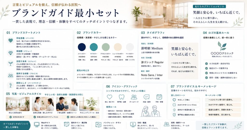 言葉とビジュアルを揃える「ブランドガイド最小セット」