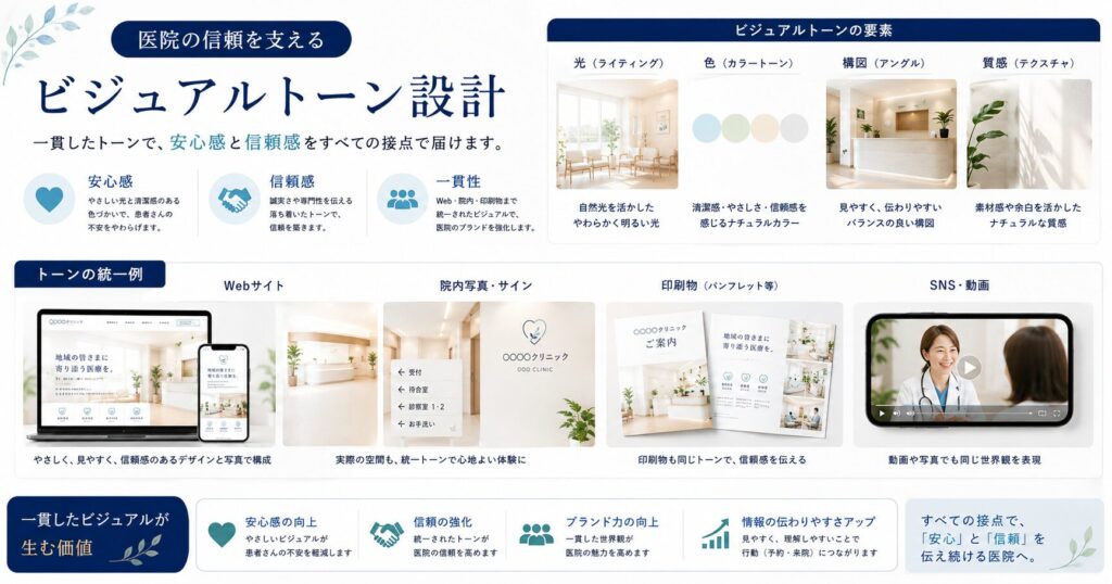 医院の信頼を支える「ビジュアルトーン設計」