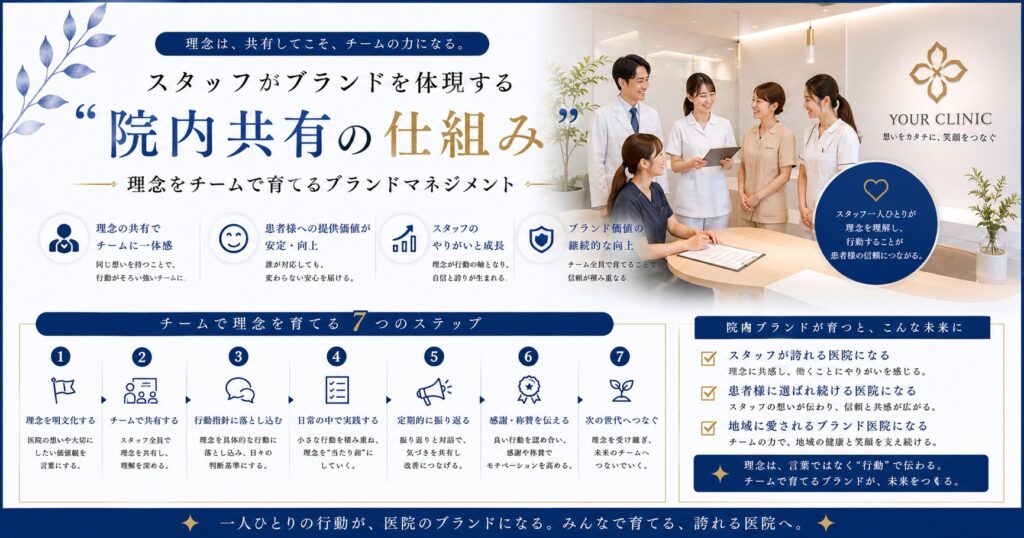 スタッフがブランドを体現する“院内共有の仕組み”｜理念をチームで育てるブランドマネジメント