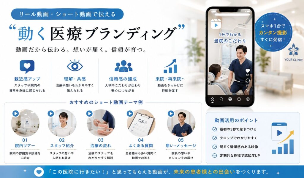 リール動画・ショート動画で伝える“動く医療ブランディング”