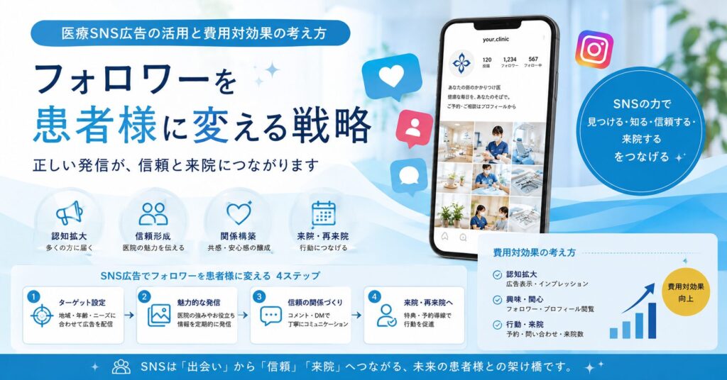医療SNS広告の活用と費用対効果の考え方（フォロワーを患者様に変える戦略）