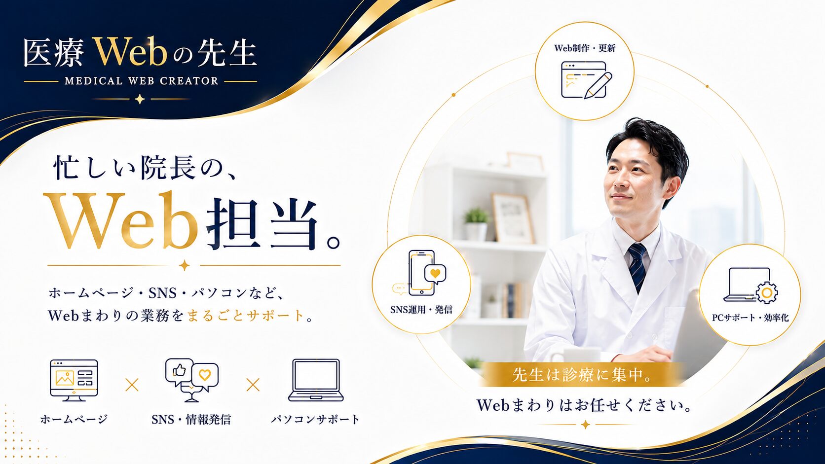 01忙しい院長の、Web担当。